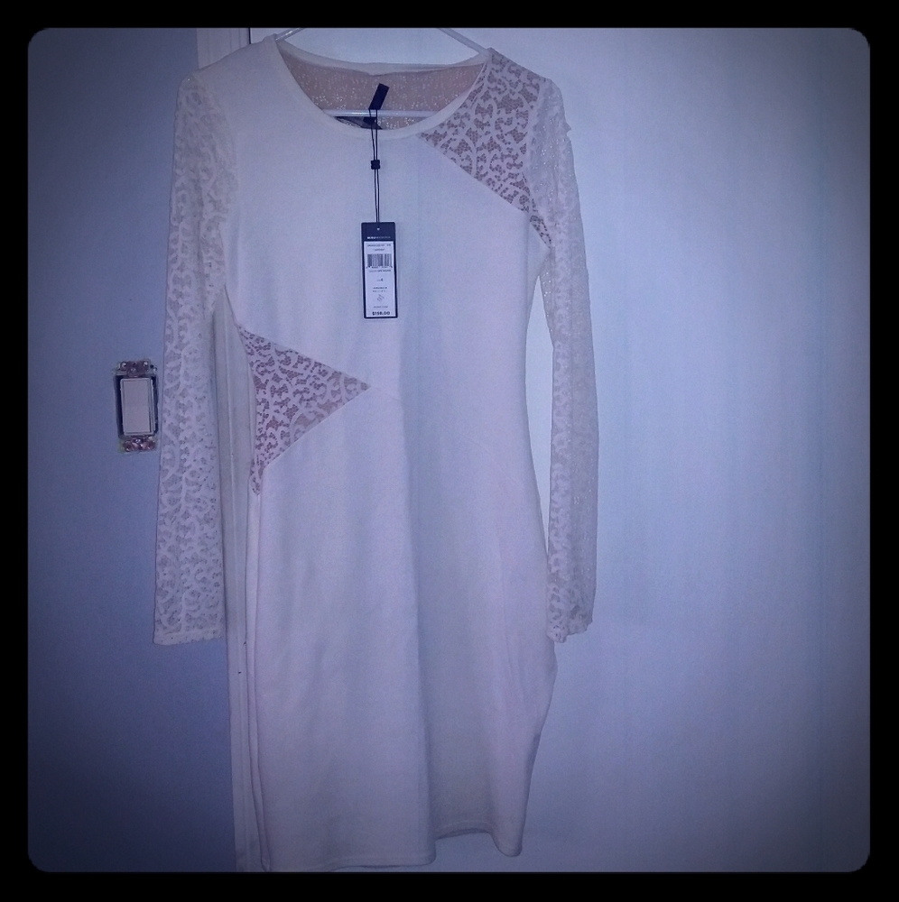 BCBG off white lace dress
